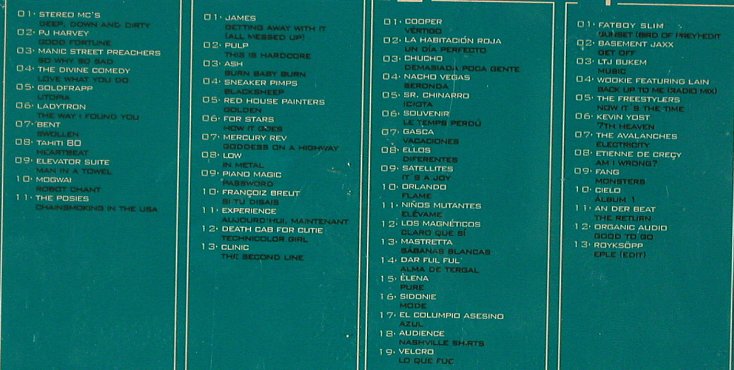 V.A.Benicassim 2001: Libreto De 88 Páginas, FS-New, Fiberfib, I, 2001 Typ: 4CD Best.-Nr.: 90995 Preis: 17,50 Euro