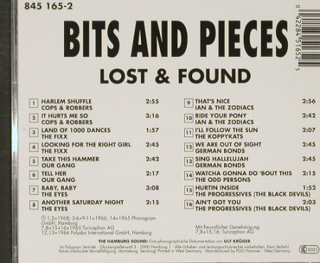 V.A.Bits & Pieces: Lost & Found, Star Club, D Typ: CD Best.-Nr.: 91051 Preis: 12,50 Euro