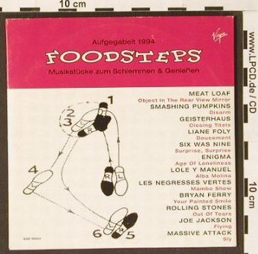 V.A.Foodsteps: Musikstücke z.Schlemmen&Gen.Promo, Virgin (VGP000013), NL,Digi, 94 Typ: CD Best.-Nr.: 91263 Preis: 5,00 Euro
