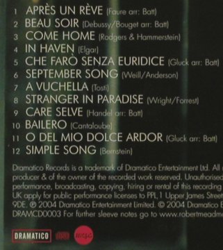 Meadmore,Robert: After a Dream, Dramatico(), , 2004 - CD - 91726 - 7,50 Euro