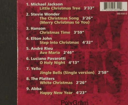 V.A.Merry Christmas: 9 Tr. Digi, M.Jackson..Abba, PolyGram, , 1998 Typ: CD Best.-Nr.: 91866 Preis: 5,00 Euro