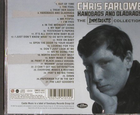 Farlowe,Chris: Handbags and Gladrags,27Tr., FS-New, Sanctuary, EU, 2004 Typ: CD Best.-Nr.: 92280 Preis: 10,00 Euro