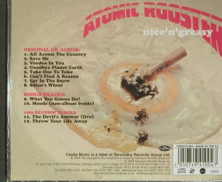 Atomic Rooster: Nice'n'Greasy, FS-New, Sanctuary, EU, 2004 Typ: CD Best.-Nr.: 92281 Preis: 10,00 Euro