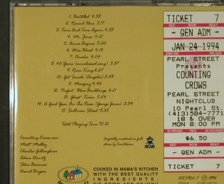 Counting Crows: Hottest Ticket In Boston!, Home(HR 5922-1), EU, 1994 - CD - 92553 - 10,00 Euro