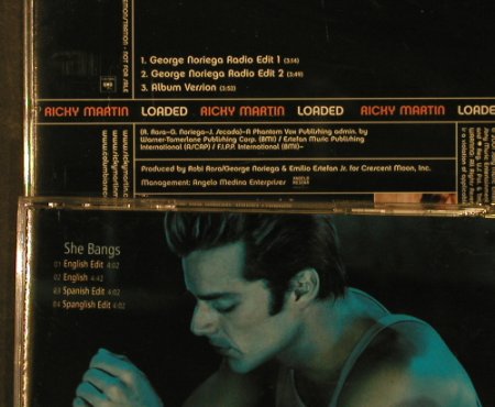 Martin,Ricky: Loaded*3, Promo/ She Bangs*4, Sony(), , 2001 - CD5"*2 - 92734 - 3,00 Euro