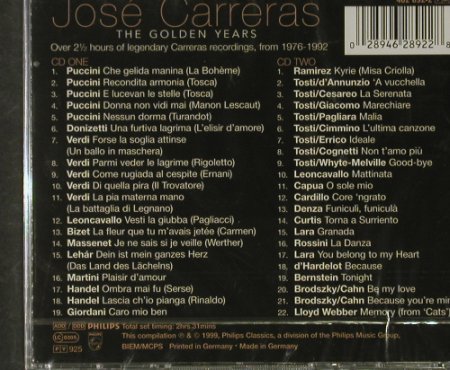 Carreras,Jose: The Golden Years, FS-New, Philips(), D, 1999 - 2CD - 92814 - 9,00 Euro