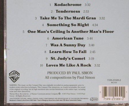 Simon,Paul: There Goes Rhymin Simon, WB, EU, 1973 Typ: CD Best.-Nr.: 93127 Preis: 11,50 Euro
