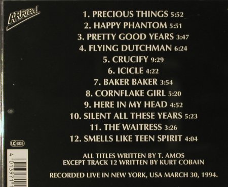 Amos,Tori: New York 1994, Arriba (ARR 94.078), D, 1994 Typ: CD Best.-Nr.: 93360 Preis: 10,00 Euro