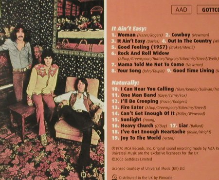 Three Dog Night: It Ain't Easy/Naturally,FS-New, Gott Discs(), UK, 2006 - 2CD - 93556 - 11,50 Euro