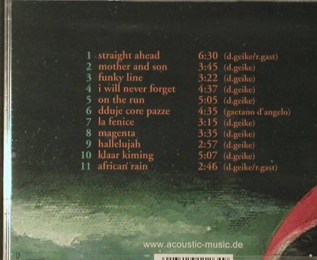 Blonker: Straight Ahead, FS-New, Acoustic Music, D, 2002 Typ: CD Best.-Nr.: 93666 Preis: 10,00 Euro