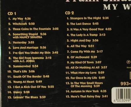 Sinatra,Frank: My Way (Double Gold), Bellaphon (993 07 034), D, 1995 Typ: 2CD Best.-Nr.: 93789 Preis: 14,00 Euro