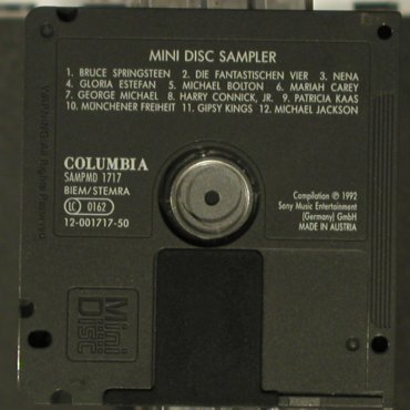 V.A.Mini Disc Sampler: Springsteen...Jackson,Promo,12 Tr., Columbia(A 102476), A,MiniDisc, 1992 - MD - 94029 - 10,00 Euro