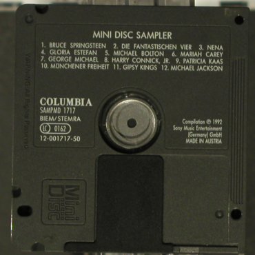 V.A.Mini Disc Sampler: Springsteen...Jackson,Promo,12 Tr., Columbia (A 102476), A,MiniDisc, 1992 Typ: MD Best.-Nr.: 94029 Preis: 10,00 Euro