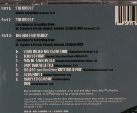 Downes,Geoffrey & the New Danceorch: The Bridge, FS-New, Blueprint, , 2006 Typ: CD Best.-Nr.: 94541 Preis: 10,00 Euro