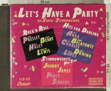 V.A.Let's Have A Party: R'n'R,Hits f.Dancing,StimmungsHits, Exclusive (444 150), Box,FS-New Typ: CD Best.-Nr.: 94589 Preis: 10,00 Euro