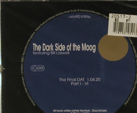 Laswell,Bill /P.Namlook/K.Schulze: The Dark SideOf the Moog VI, PK 08/133, D, FS-New Typ: CD Best.-Nr.: 94868 Preis: 12,50 Euro