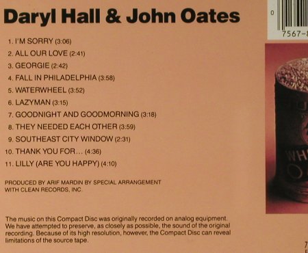 Hall,Daryl & John Oates: Whole Oats, Atlantic, D, 1972 Typ: CD Best.-Nr.: 94964 Preis: 14,00 Euro