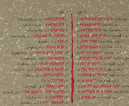 DiFranco,Ani: Living In Clip Box, Booklet, Righteous (RBR011-D), UK, 1997 Typ: 2CD Best.-Nr.: 95202 Preis: 15,00 Euro