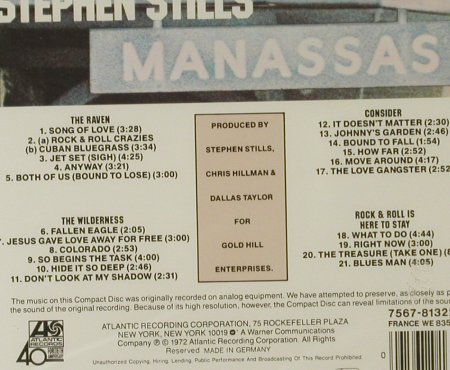 Stills,Stephen: Manassas, FS-New, Atlantic, D, 1972 Typ: CD Best.-Nr.: 95251 Preis: 11,50 Euro
