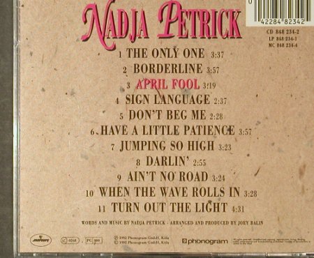 Petrick,Nadja: April Fool, Mercury(848 234-2), D, 1992 - CD - 95406 - 10,00 Euro