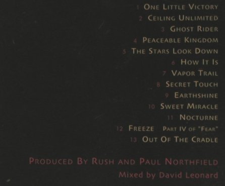 Rush: Vapor Trails, Atlantic(), D, 2002 - CD - 95450 - 10,00 Euro