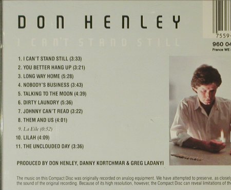 Henley,Don: I Can't Stand Still, Asylum (960 048-2), D, 1982 Typ: CD Best.-Nr.: 95499 Preis: 10,00 Euro
