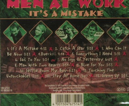 Men At Work: It's a Mistake, FS-New, Sony(), EU, 97 - CD - 95503 - 7,50 Euro
