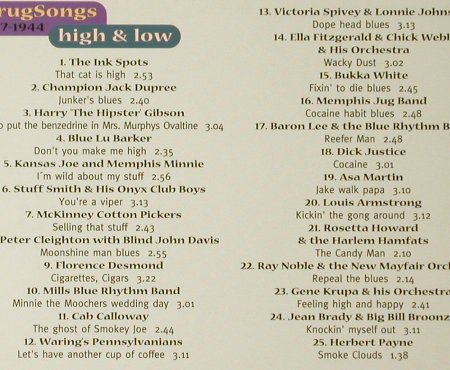 V.A.Flashbacks #1: Drug Songs 1917-1944, Digi, Indigo, D, 2000 Typ: CD Best.-Nr.: 95720 Preis: 7,50 Euro