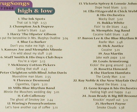 V.A.Flashbacks #1: Drug Songs 1917-1944, Digi, Indigo(), D, 2000 - CD - 95720 - 7,50 Euro