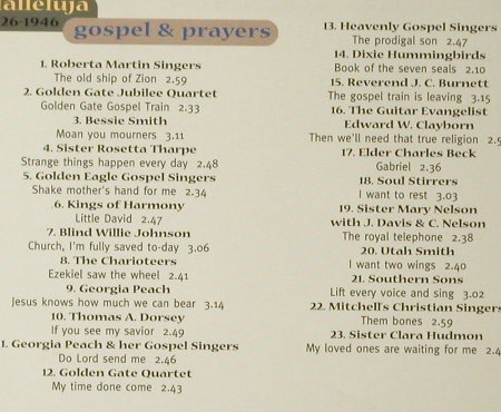 V.A.Flashbacks #5: Halleluja,Gospel&Prayers1926-1946, Indigo, D, Digi, 2000 Typ: CD Best.-Nr.: 95724 Preis: 7,50 Euro