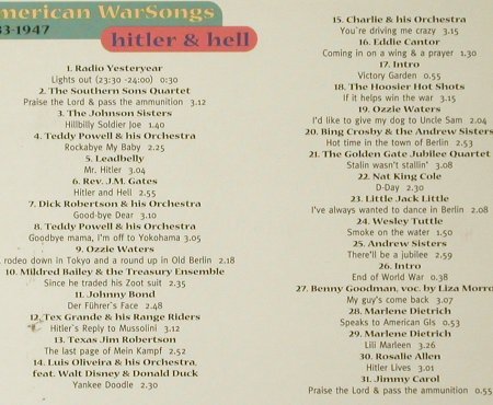 V.A.Flashbacks #6: American Warsongs,1933-1947, Digi, Indigo, D, 2000 Typ: CD Best.-Nr.: 95725 Preis: 7,50 Euro