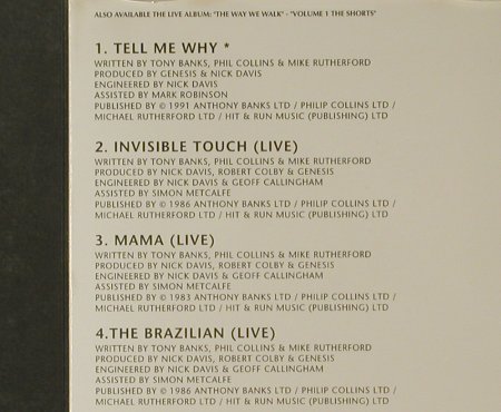 Genesis: Tell Me Why+3, Virgin (8 90095 2), EU, 1992 Typ: CD5" Best.-Nr.: 95865 Preis: 4,00 Euro