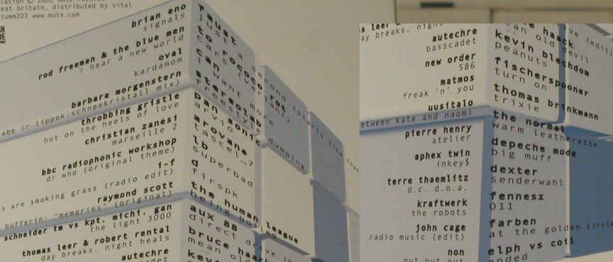 V.A.Rough Trade Shops: Electronic 01, 21 Tr., Digi, Mute (cdstumm203), UK, 2002 Typ: 2CD Best.-Nr.: 95885 Preis: 12,50 Euro