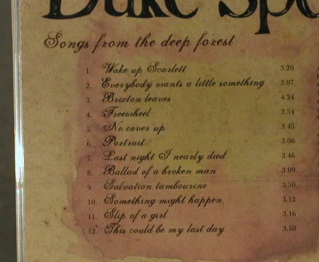 Duke Special: Songs From The Deep Forest, FS-New, V 2 (VVR1041442), EU, 2006 Typ: CD Best.-Nr.: 95965 Preis: 7,50 Euro