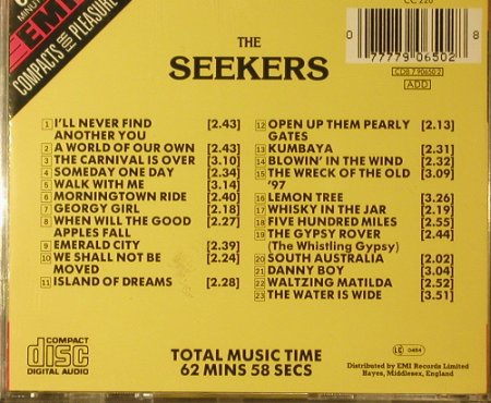 Seekers: Same, 23 Tr, EMI(), UK, 1989 - CD - 96010 - 10,00 Euro