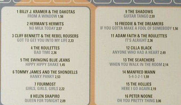 V.A.Beat Generation: 54321,Swinging Blue...Peter Noone, Disky, EU,16Tr., 2001 Typ: CD Best.-Nr.: 96013 Preis: 5,00 Euro