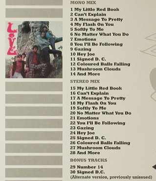 Love: Same, 30 Tr., Elektra, D, 2001 Typ: CD Best.-Nr.: 96015 Preis: 10,00 Euro