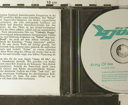 Björk: Army Of Me, Promo 1 Tr.,NoBooklet, One Little Indian/Polyd.(), UK, 1995 - CD5inch - 96133 - 10,00 Euro