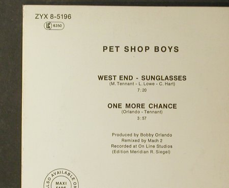 Pet Shop Boys: West End-Sunglasses+1, Digi, ZYX(8-5196), A,  - CD3inch - 96138 - 7,50 Euro