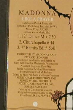 Madonna: Like A Prayer*3, Sire(7599 21190-2), D, 1989 - CD5inch - 96424 - 4,00 Euro