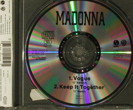 Madonna: Vogue/Keep It Together, emix, Sire(7599-21525-2), D, 1990 - CD5inch - 96426 - 4,00 Euro