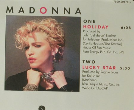 Madonna: Holiday/Lucky Star, Sire(7599 20176-2), D, 1984 - CD5inch - 96443 - 20,00 Euro