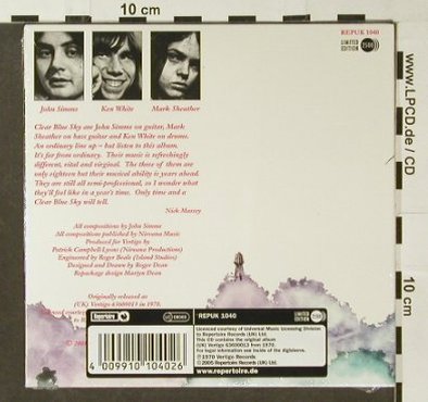 Clear Blue Sky: Same' 70,Digi, FS-New, Repertoire (REPUK 1040), UK, 2005 Typ: CD Best.-Nr.: 96539 Preis: 12,50 Euro