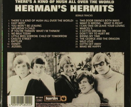 Herman's Hermits: There's A Kind Of Hush...22Tr.,Digi, Repertoire (REP 4849), FS-New, 2001 Typ: CD Best.-Nr.: 96563 Preis: 10,00 Euro