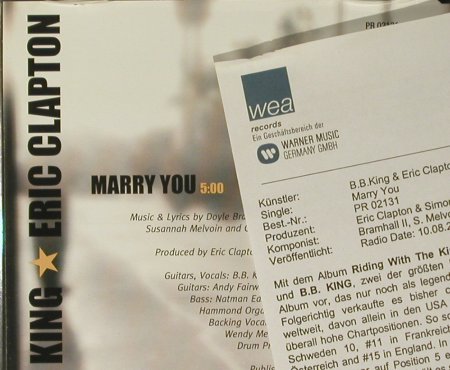 King,B.B. & Eric Clapton: Marry You, Promo,1 Tr., WEA(PR 02131), D, 2000 - CD5inch - 96651 - 7,50 Euro
