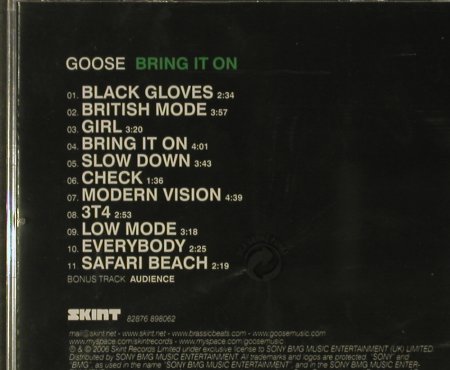 Goose: Bring It On, FS-New, Skint(), EU, 2006 - CD - 96735 - 10,00 Euro