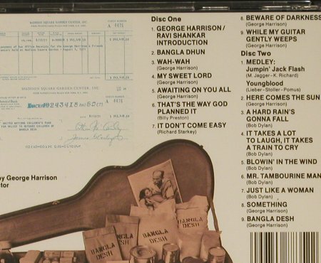 V.A.Concert for Bangla Desh: George Harrison, Ravi Shanka(1971), Epic (468835 2), A, 1991 Typ: 2CD Best.-Nr.: 96835 Preis: 17,50 Euro