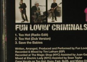 Fun Lovin'Criminals: Too Hot*2+1 - CD1, Sanctuary (SANXD205), EU, 2003 Typ: CD5" Best.-Nr.: 96848 Preis: 3,00 Euro