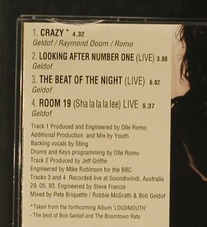 Geldof,Bob: Crazy+3, Vertigo, D, 1994 Typ: CD5" Best.-Nr.: 96850 Preis: 4,00 Euro
