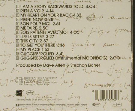 Eicher,Stephan: My Place, Merc., D, 1989 Typ: CD Best.-Nr.: 96875 Preis: 7,50 Euro